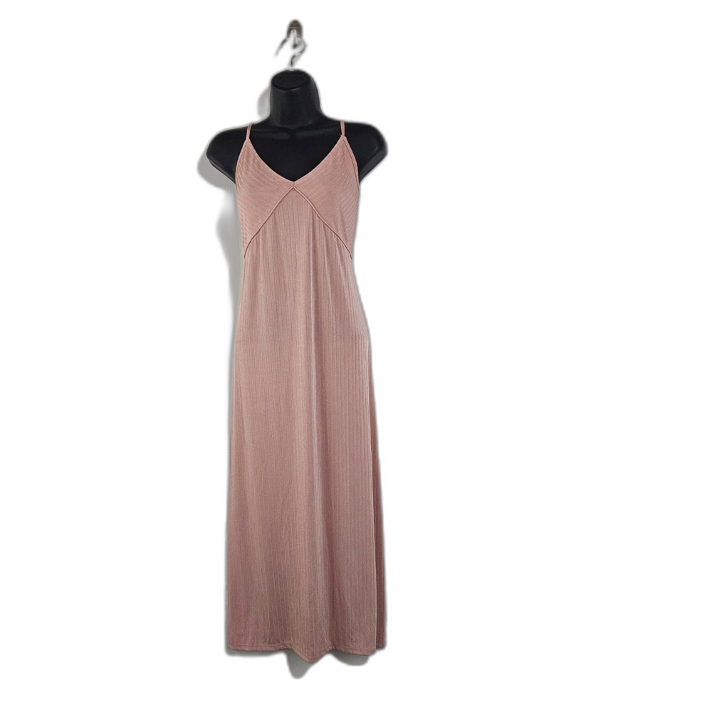New Line and Dot Pink Slip Dress Sz L Slinky Midi Slip dress